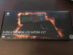 3 in1 rainbow led gaming kit keyboard,mouse,mousepad deltaco, Computers en Software, Bedraad, Nieuw, Ophalen of Verzenden, Deltaco