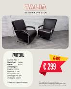 Fauteuils, Nieuw, Ophalen of Verzenden, 50 tot 75 cm, Leer