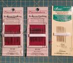 Naalden: Quiltnaaldjes, Piecemakers, Applicatie, Ophalen of Verzenden, Gebruikt, Garen of Naald(en)