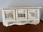 Koffie suiker thee kastje. Kruidenrekje. Laden rekje, Ophalen of Verzenden, Zo goed als nieuw