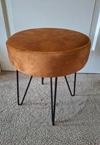 2x Okergele velvet KRUKJES ,metalen poten,2 stuks NIEUW, Ophalen, Nieuw, Staal