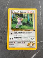 Lt. Surge’s Rattata 85/132 Gym Challenge, Ophalen of Verzenden, Zo goed als nieuw, Losse kaart