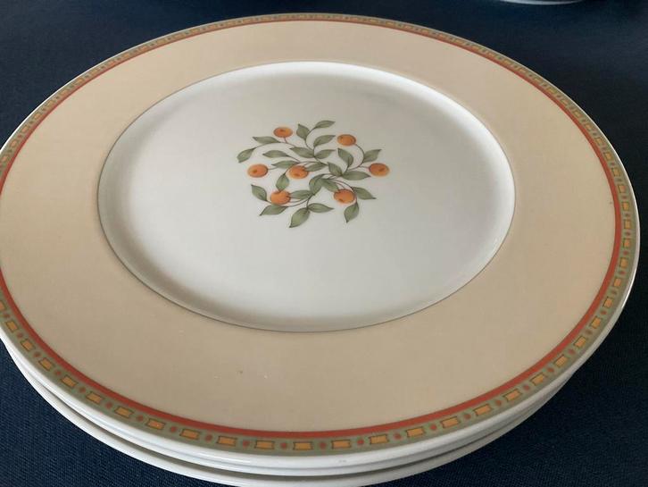 Art-design KOFFIETIJD dinerborden / als nieuw, Antiek en Kunst, Antiek | Servies los, Ophalen of Verzenden