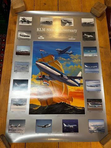 Poster KLM 80th Anniversary - N3516 beschikbaar voor biedingen