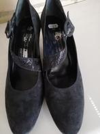 Zwart suede lederen schoenen maat 42, Zwart, Ophalen of Verzenden, Schoenen met hoge hakken, Onbekend