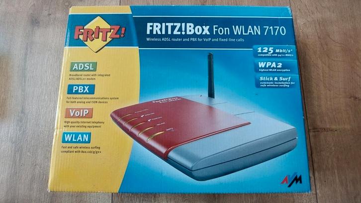 FRITZ! FRITZ!Box 7170, Int, Computers en Software, Routers en Modems, Gebruikt, Ophalen of Verzenden