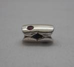 Zilveren Tedora spacer of hanger hart met steentje nr.1450, Sieraden, Tassen en Uiterlijk, Bedels, Verzenden, Zo goed als nieuw