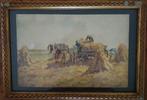 Willem Noordijk(1887)Aquarel " Paard en wagen Hooi " Ges Ged, Ophalen of Verzenden