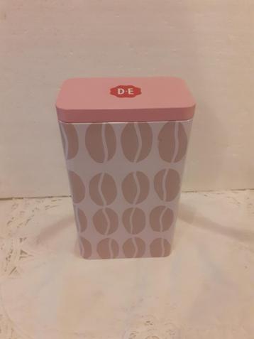 Douwe Egberts - mooi roze / beige bewaarblik voor koffie beschikbaar voor biedingen