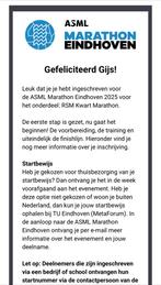 Startbewijs 1/4 marathon Eindhoven 2025, Tickets en Kaartjes, Eén persoon, Overige soorten