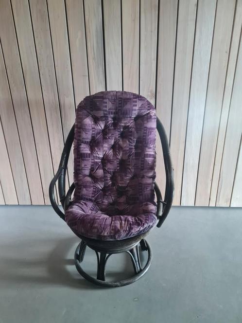 Vintage bamboe stoel, Huis en Inrichting, Stoelen, Gebruikt, Eén, Ophalen