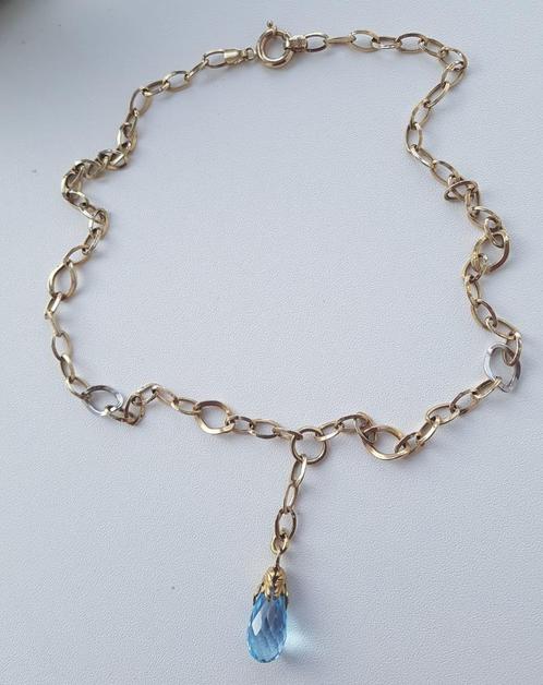 Mooie gouden ketting met hanger 14/18karaats, Sieraden, Tassen en Uiterlijk, Kettingen, Zo goed als nieuw, Goud, Goud, Met hanger