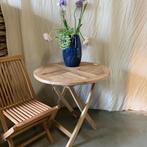 Tuintafel - opklapbaar - 80 cm - massief teak - TTM Wonen, TTM Wonen, Meubels – (Perzische) Tapijten en Woonaccessoires, Taag 63, 2491 CS, Den Haag (Forepark)