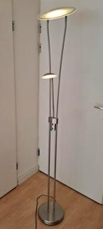 RVS vloerlamp, 180cm hoog, LED lampen, Huis en Inrichting, Lampen | Vloerlampen, Ophalen, Zo goed als nieuw, 150 tot 200 cm