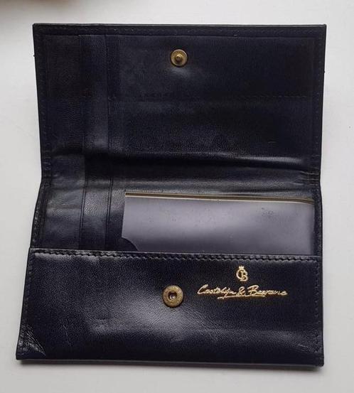 Leren portemonee Castelijn & Beerens met pashouder, Sieraden, Tassen en Uiterlijk, Portemonnees, Zo goed als nieuw, Zwart, Leer