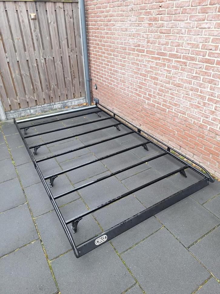 Zwart stalen imperiaal incl. laadroller. Dakdrager+ladderrol, Auto diversen, Dakdragers, Zo goed als nieuw, Ophalen