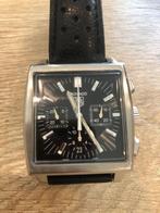 Tag heuer monaco, Leer, Staal, Polshorloge, Ophalen of Verzenden