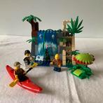 Leuke lego jungle Eiland waterval Krokodil, kano, minifuren, Ophalen, Zo goed als nieuw