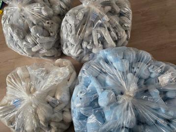 Partij nieuwe knuffels - konijn - Be Baby - wit blauw grijs beschikbaar voor biedingen