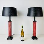 2 grote tafellampen, Ophalen of Verzenden, Glas, Minder dan 50 cm