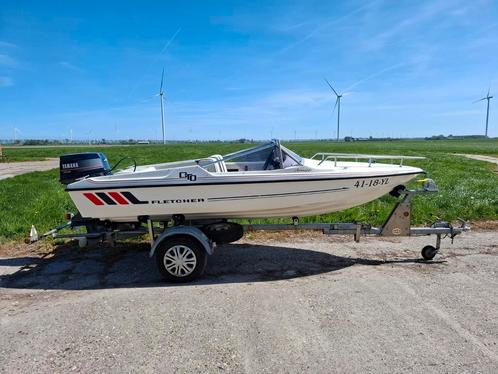 Fletcher GTO Arrowflyte 40pk speedboot, Watersport en Boten, Speedboten, Gebruikt, 3 tot 6 meter, Benzine, Minder dan 70 pk, Polyester