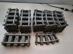 lego trein 9 volt grijze rails metalen strip 20R 28Gb igst, Ophalen of Verzenden, Gebruikt, Complete set, Lego