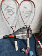 Twee Squash rackets Dunlop, Racket, Ophalen of Verzenden, Met hoes, Zo goed als nieuw