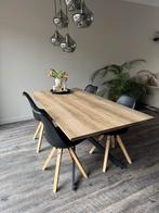 Eettafel met spinpoot 180x90, Ophalen, Gebruikt, 50 tot 100 cm, 150 tot 200 cm
