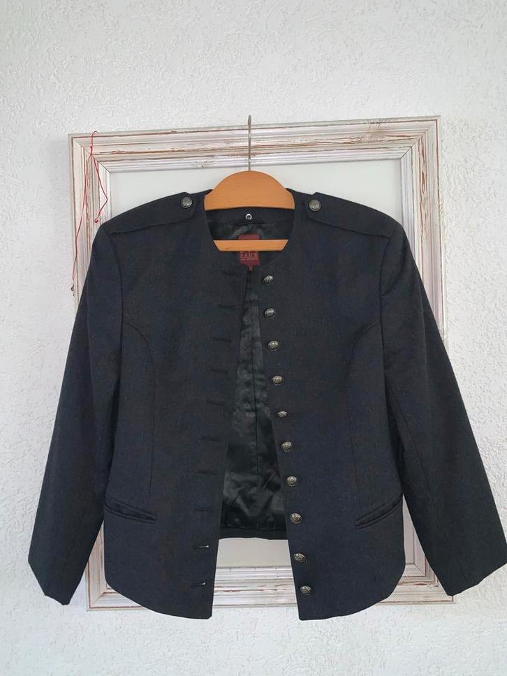 PAUW Grijs Jasje Maat S nieuw staat, Kleding | Dames, Jasjes, Kostuums en Pakken, Gedragen, Jasje, Maat 36 (S), Grijs, Ophalen of Verzenden