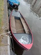 Staal grachtenboot met elektrische motor en 2 accu's, Ophalen, Gebruikt, Elektrisch, Tot 10 pk