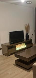 Tv meubel met open haard spiegel bronze, Overige materialen, 150 tot 200 cm, Ophalen of Verzenden, Zo goed als nieuw