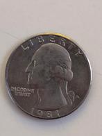 Quarter Dollar 1981 - Amerikaanse Munt, Ophalen of Verzenden, Noord-Amerika, Losse munt