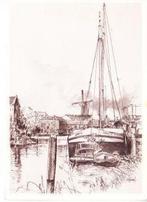 VLAARDINGEN,- Buizengat met Molen. iLL. Marius Jansen. 16-12, Ophalen of Verzenden, 1960 tot 1980, Gelopen, Zuid-Holland