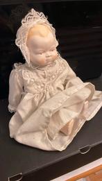 26 cm bisque pop handbeschilderde oogjes wenkbrauw, en haar, Verzamelen, Poppen, Ophalen of Verzenden, Pop