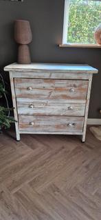 Zelfgemaakte ladekast kast hout dressoir commode / opknapper, Ophalen, Gebruikt, 50 tot 100 cm, 3 of 4 laden