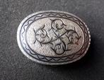 Fraaie niëllo zilveren snuffbox/pillbox, .800 zilver, Ophalen of Verzenden, Zilver