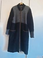 Gudrun Sjoden, wollen bouclé vestjas grijs/zwart, L. Zgan., Ophalen of Verzenden, Zo goed als nieuw, Zwart
