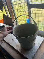 Zinken Emmer - Brocante Tuindecoratie, Antiek en Kunst, Ophalen of Verzenden