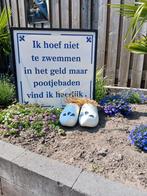 Te huur vrolijke straatversiering tegeltjes met spreuken, Ophalen, Overige