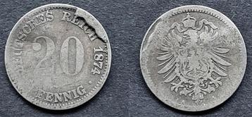 Duitsland  20 Pfennig 1874 A zilver beschikbaar voor biedingen