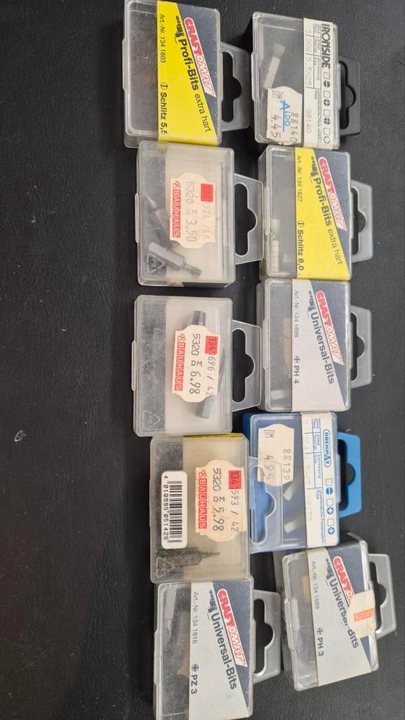 Diverse schroevendraaierbits - Craftomat, Ironside, Drehmax, Doe-het-zelf en Verbouw, Gereedschap | Handgereedschap, Ophalen of Verzenden