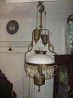 zeer mooie antieke hanglamp olielamp met katrollen., Antiek en Kunst, Antiek | Lampen, Ophalen
