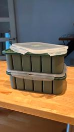 Siliconen diepvries bakjes voor porties, Ophalen of Verzenden, Zo goed als nieuw, Groen, Bak of Kom