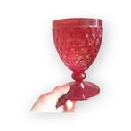 Villeroy and Boch Boston grote rode glazen / ijscoupes 4 st, Glas, Overige stijlen, Gebruikt, Ophalen of Verzenden