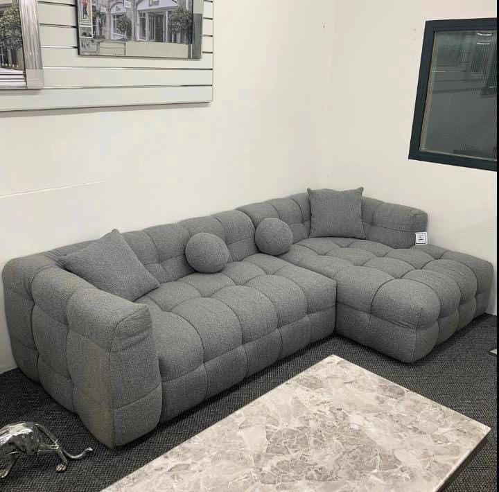 Moderne Bubble Sofa in Bouclé Stof – 285  175 cm, Huis en Inrichting, Slaapkamer | Beddengoed, Nieuw, Verzenden