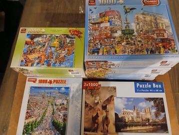 10 puzzels 1000 stukjes elk , in 1 koop voor slechts €12,50! beschikbaar voor biedingen
