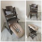 NIEUWSTAAT! Stokke Tripp Trapp hazy grey+babyset, newbornset, Ophalen of Verzenden, Zo goed als nieuw, Stokke Tripp Trapp, Stoelverkleiner