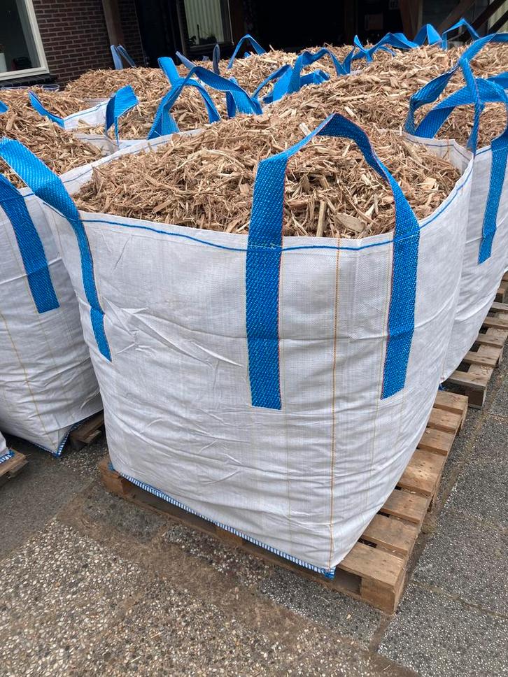 Houtsnippers in bigbag 1M3, Tuin en Terras, Aarde en Mest, Overige typen, Ophalen