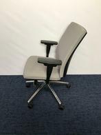1 x Bureaustoel Schaffenburg, grijze stof, chroom voetkuis, Huis en Inrichting, Bureaustoelen, Ophalen, Gebruikt, Grijs, Bureaustoel