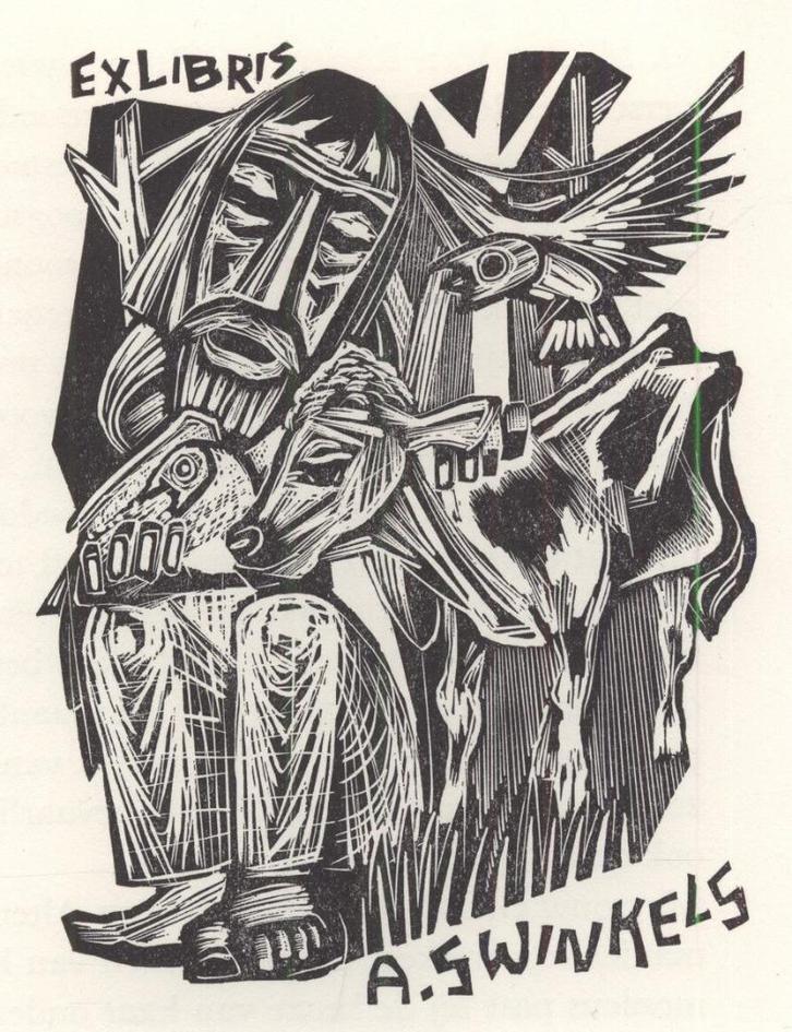 1132 Ex Libris Nederland : Ru van Rossum, z.j., Antiek en Kunst, Kunst | Etsen en Gravures, Verzenden